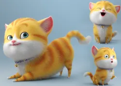 Cartoon Cat Rigged