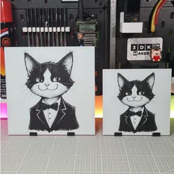 Creality Cloud | Gentleman Tuxedo Cat – Hueforge – 3 Colors | ملفات الطابعة ثلاثية الأبعاد