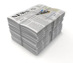 Folded Newspapers Stack