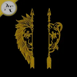 Home Decorations & Ornaments STL Descărcare - Lion and Lioness - Line Art - 2D Wall Art Decor - AT Design