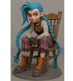 Jinx Arcane - League of Legends 3D Print Model in Woman 572850