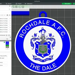 National League Rochdale keychain badge color printable and renderable 3D Print Model in Keychains 572413