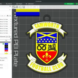 National League Tamworth keychain badge color printable and renderable 3D Print Model in Keychains 572418