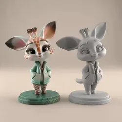 Sculptures & Artworks STL Descărcare - Cute Giraffe Figurine 3D Print STL Model - HIve