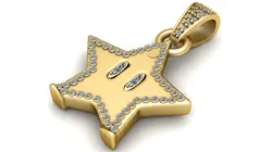 Star Shape Pendant Necklace PENDANT 3D Print Model in Pendants 574759