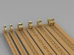 Texture Rollers Wheels for Leather Clay Patterns Ornament for Jewelery T604 3D Print Model in Other 572339