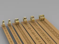 Texture Rollers Wheels for Leather Clay Patterns Ornament for Jewelery T605 3D Print Model in Other 572340