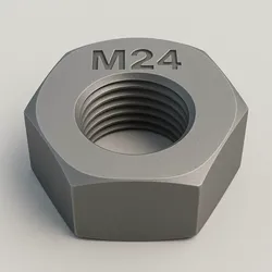 Tools & Spare Parts STL indir - m24 nut / m24 somun - MehmetYilmaz