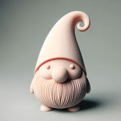Whimsical Gnome Charm 3D Print Model in Man 574007