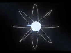 Animated atom 3D model