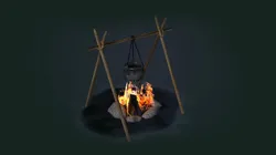 Camp fire game wood settlement prop bonfire fireplace firewood kindling