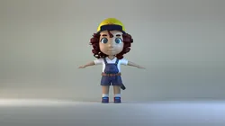 Cartoon delivery girl student toon sister character family