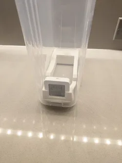 Cereal box spool and dessicant holder for Xiaomi hygrometer