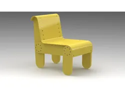 CHAIR WITH LOW BACK 1930 by GERRIT RIETVELD (MINIATURE MODEL 1:5)