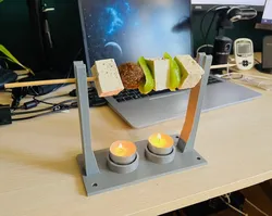 Mini Rotisserie using Tea Light Candles
