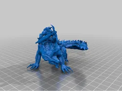 Monster Hunter Anthropomorphs - Zinogre Barbarian