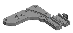 Original Prusa enclosure filament guide with filament cleaning section.