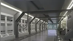 Sci-Fi Gate Door airlock futuristic portal cargo corridor hangar spaceship