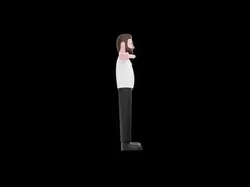 Stylized 3D Male Astronomer Character - Cartoon Space 3D model