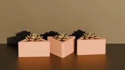Triangle-Shapped Pot Plant - Home Decoration