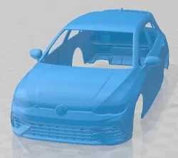 Volkswagen Golf R 2022 Printable Body Car 3D Print Model in Automotive 421067