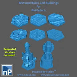 Battletech Buildings and Bases - pack 2 Free 3D Print Model in Game Accessories 400442