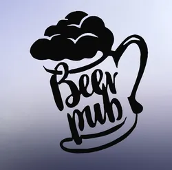 Beer Pub: Line Art of a Beer Mug