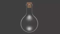 Flask round-bottomed Low-poly 3D model
