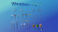 Game ready Melee and bow asset pack Low poly