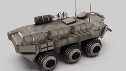 military or Mars Rover with pbr textures Low-poly 3D model