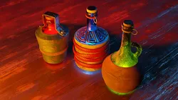 POTIONS bottle with metal handles Low-poly 3D model