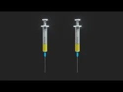 Syringe With Animation Low-poly 3D model