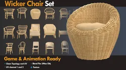 Wicker chair set