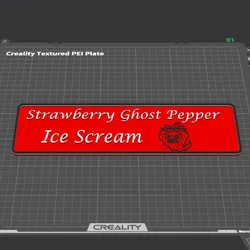 3D printer bestanden | 3MF | Strawberry Ghost Pepper Ice Scream Sign