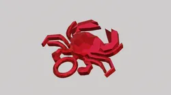 A beautiful crap for your keychain 3D Print Model in Keychains 401605