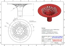 Agujeros graduales con instancia para variar el comando en el patrón circular con SolidWorks