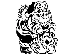 Santa stencil 4