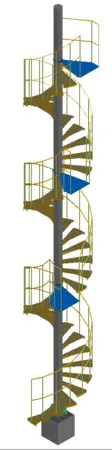 🌀 Spiral Staircase for Multi-Storey Building