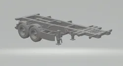 Trailer truck contanier 20ft europe 3D Print Model in Vehicle 403274