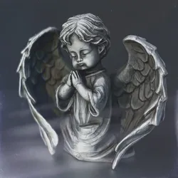 Angel Praying with Spread Wings