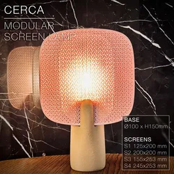 CERCA | Modular Screen Table Lamp E14, E26, E27