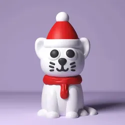 Characters & Creatures STL indir - Christmas Cat - Pawprints