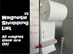 Magnetic shopping list V2 - configurable