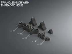 Metric Triangle Knobs with Threaded Hole
