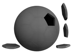 Really Big Sphere Football Soccer Ball 3D-Jigsaw