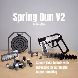Spring Gun V2 - Shoots fake bullets with magazine