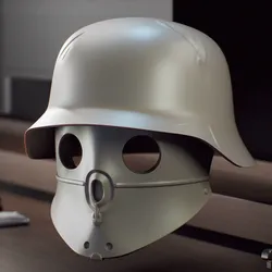 Cosplay STL Descărcare - Wolfenstein Mask & Helmet Fan Art - greencatpoly