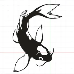 Fișiere pentru imprimante 3D | Fișier 3MF | Koi Fish Wall Decor – 2D art