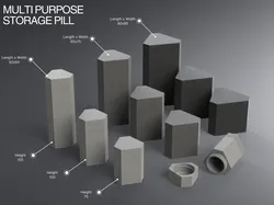 Geometric Multipurpose Storage Pill