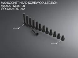 M20 Socket Head Screw Collection M20x20-M20x100 ISO 4762 / DIN 912